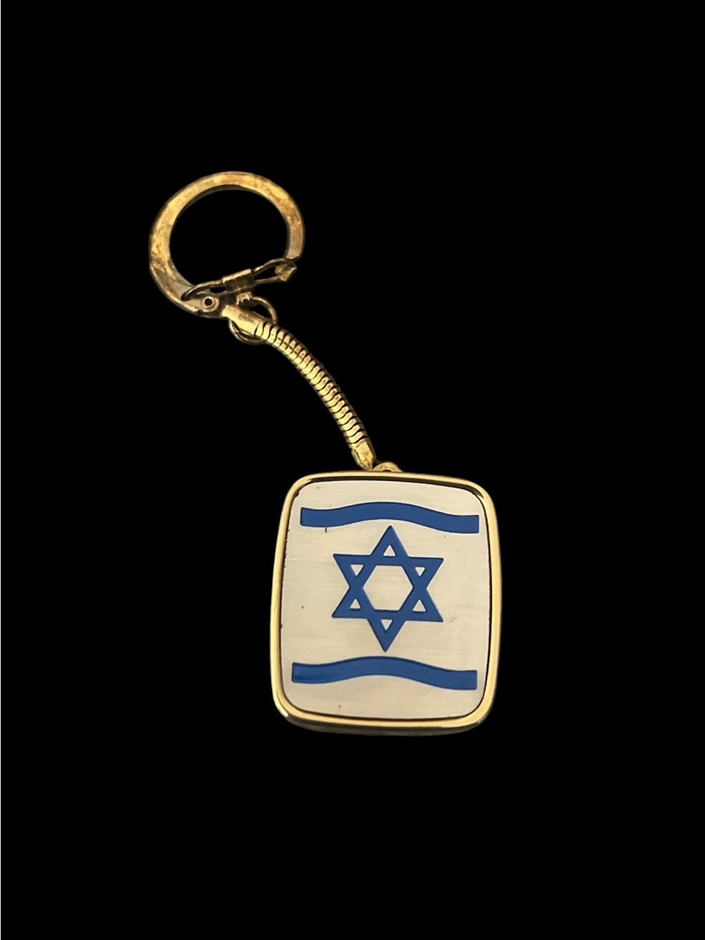 Clover Sankyo Star of David Music Box Keychain Jewish Vintage Israel Collectible